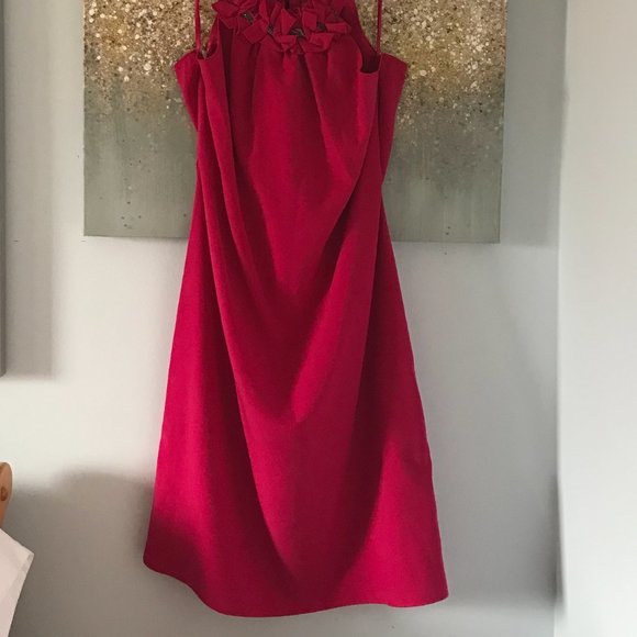 Tahari Krystal Halter Dress in Shocking Pink (NWT) - Picture 14 of 14
